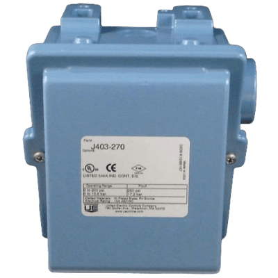 United Electric Pressure Switch, 400 Series Type J403 Models 270 & 274